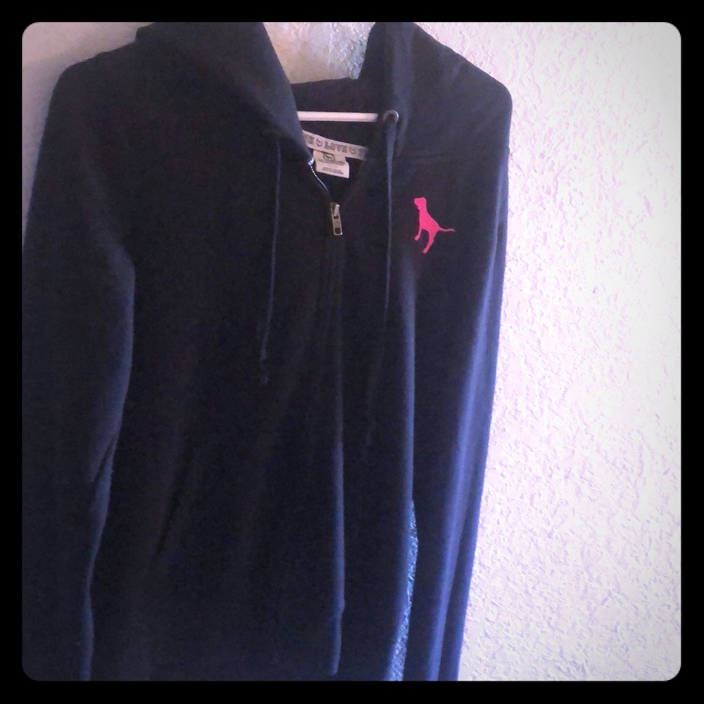Pink zip up hoodie